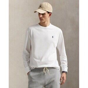 NWT Polo Ralph Lauren Men's 2XL Classic-Fit Jersey Long Sleeve T-Shirt White